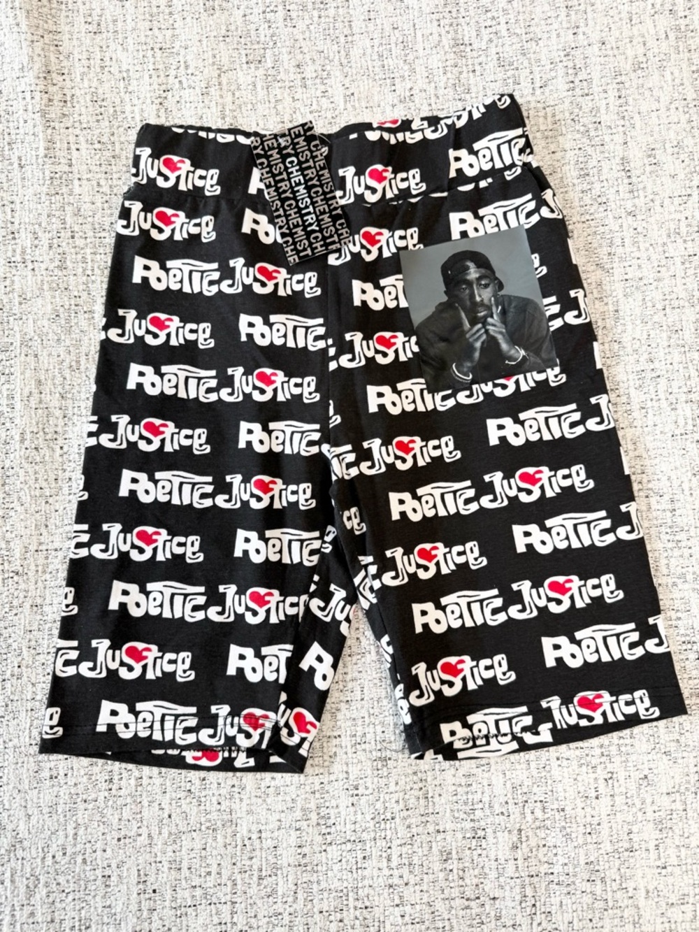 2Pac, Poetic Justice Print Shorts, lots of stretch
